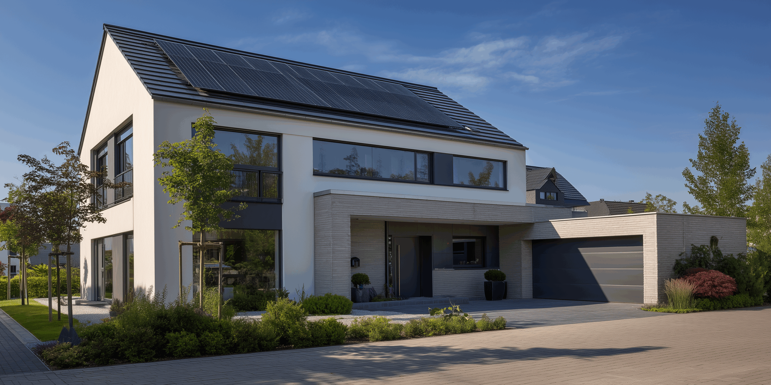 Modernes, energieeffizientes Haus in Köln nach einer Sanierung, geplant von Energieberater und Ingenieur Jasper Gromoll.